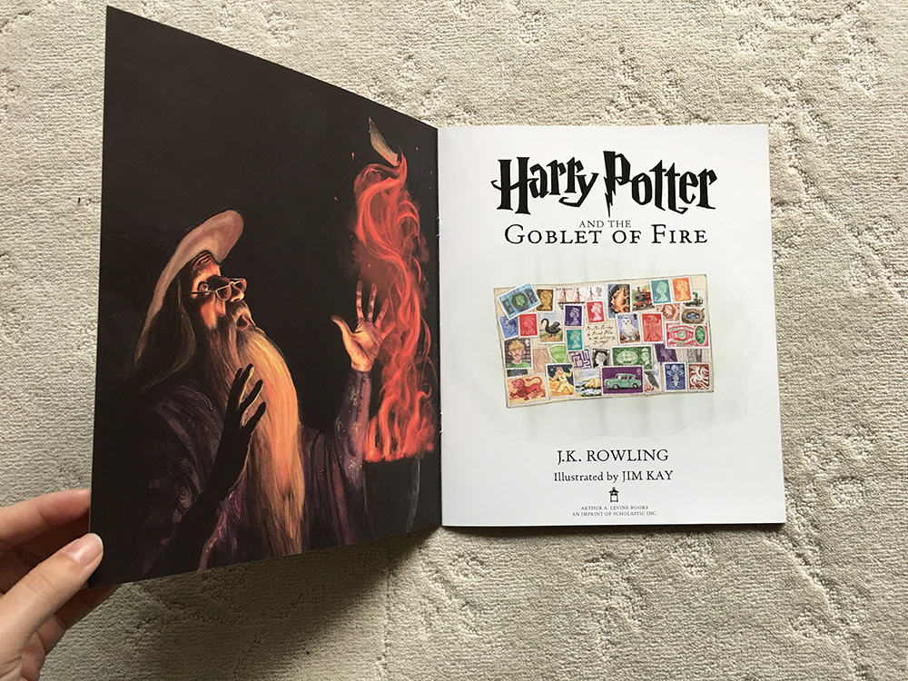Interior from illustrated “Goblet of Fire” preview booklet