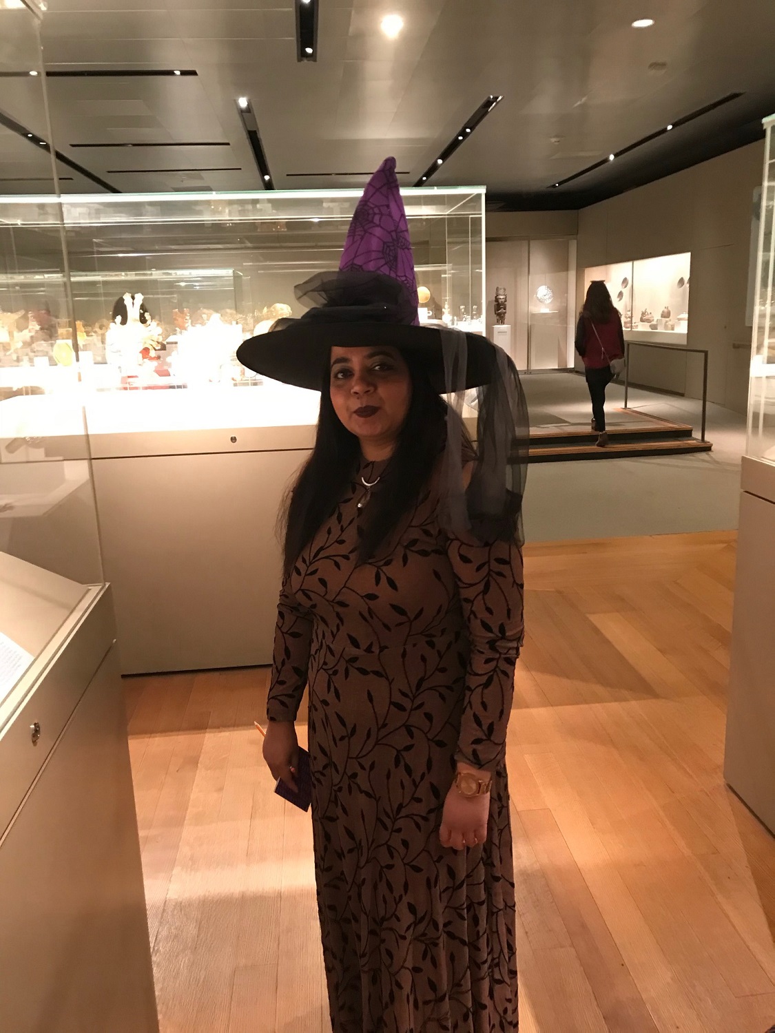 Witch with a purple hat at fable & lark’s scavenger hunt