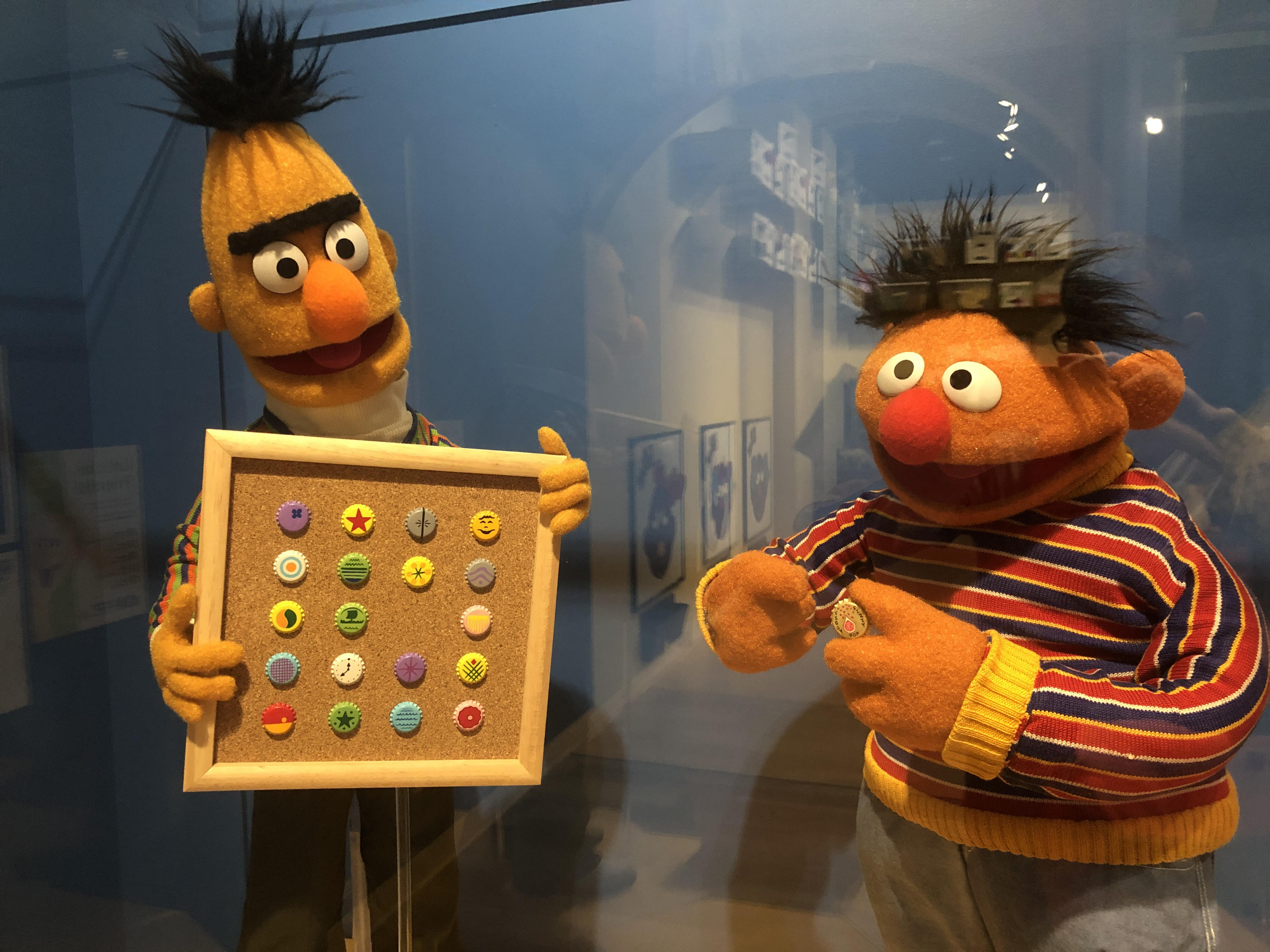 Bert and Ernie display at the Worlds of Puppetry Museum