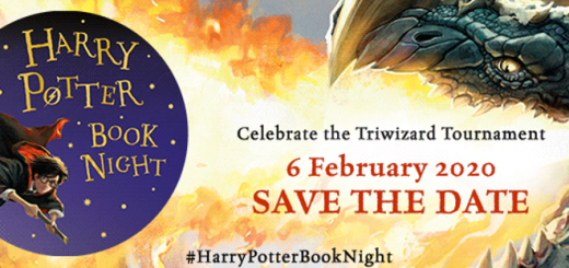 A featured image featuring a "save the date" announcement for Harry Potter Book Night 2020