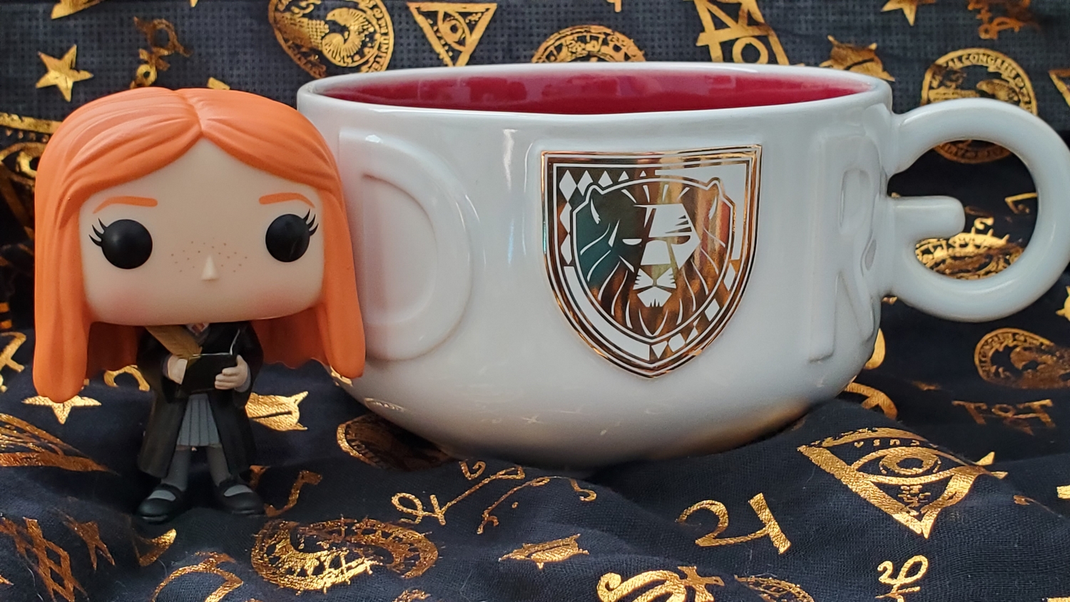 Harry Potter Soup Mug from Hallmark Gold Crown, featuring Ginny Weasley Funko POP!