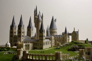 A 3D-printed model of Hogwarts created by Joshua Neil Arthur is pictured.