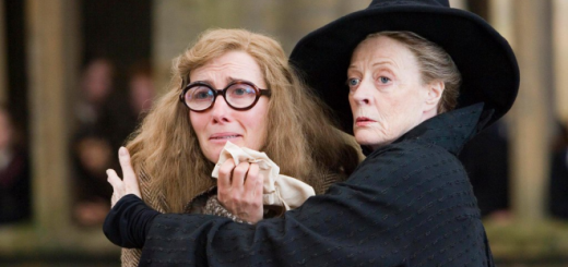 Professor McGonagall is pictured comforting Professor Trelawney in a still from "Harry Potter and the Order of the Phoenix".