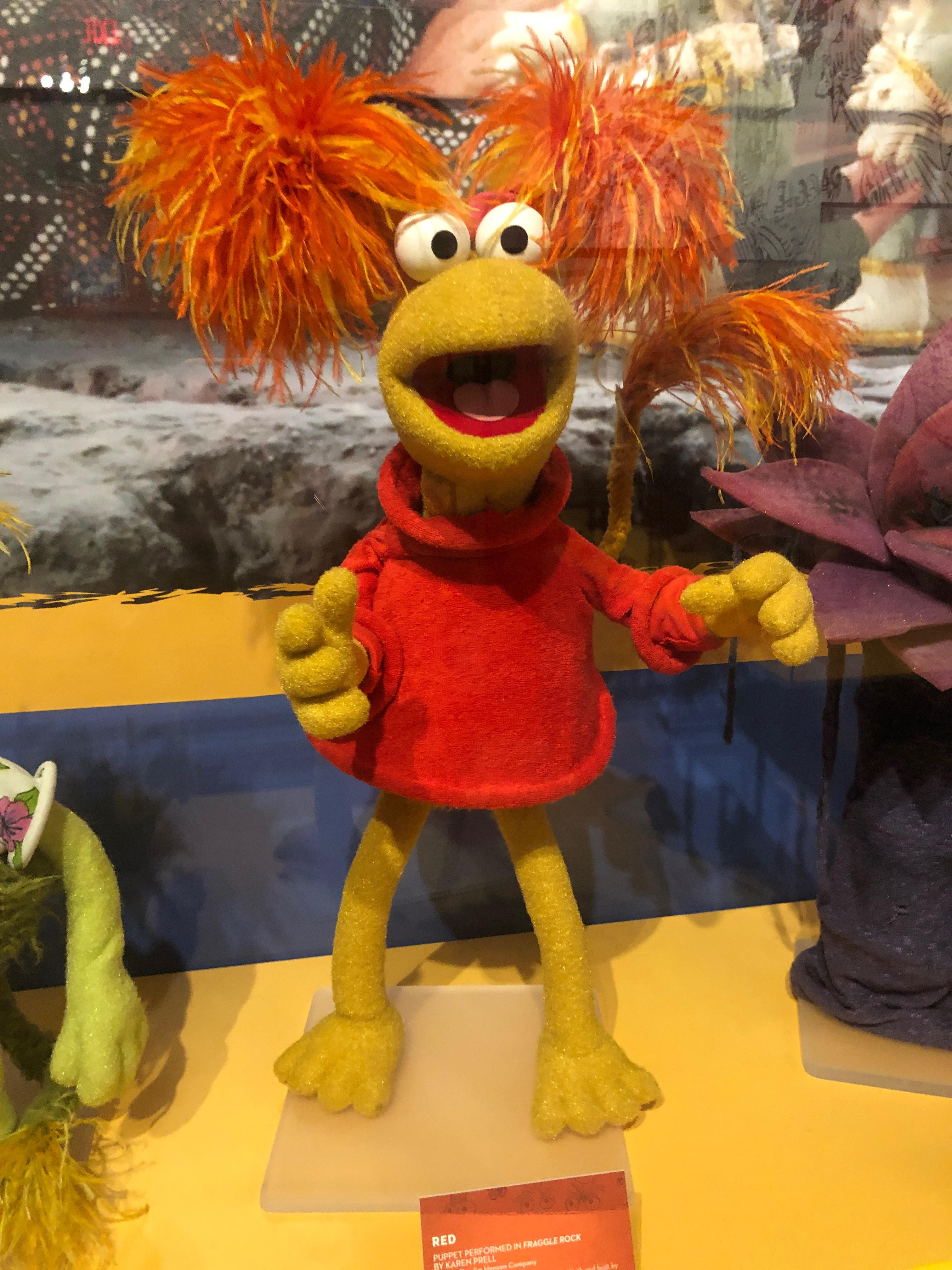Red Fraggle display at the Worlds of Puppetry Museum