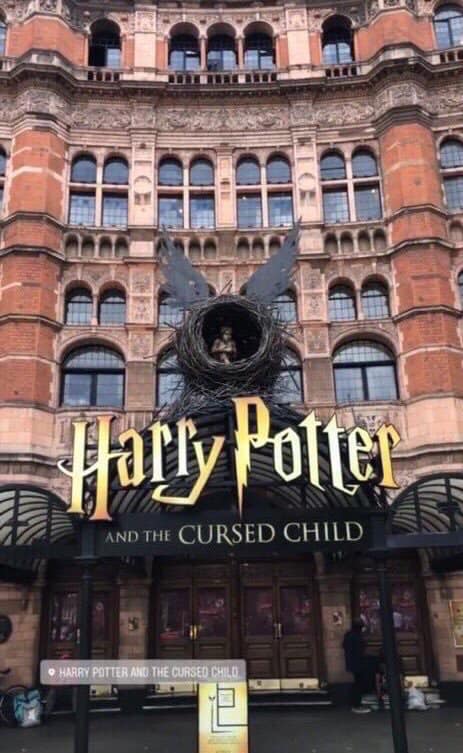 The new “Cursed Child” London marquee