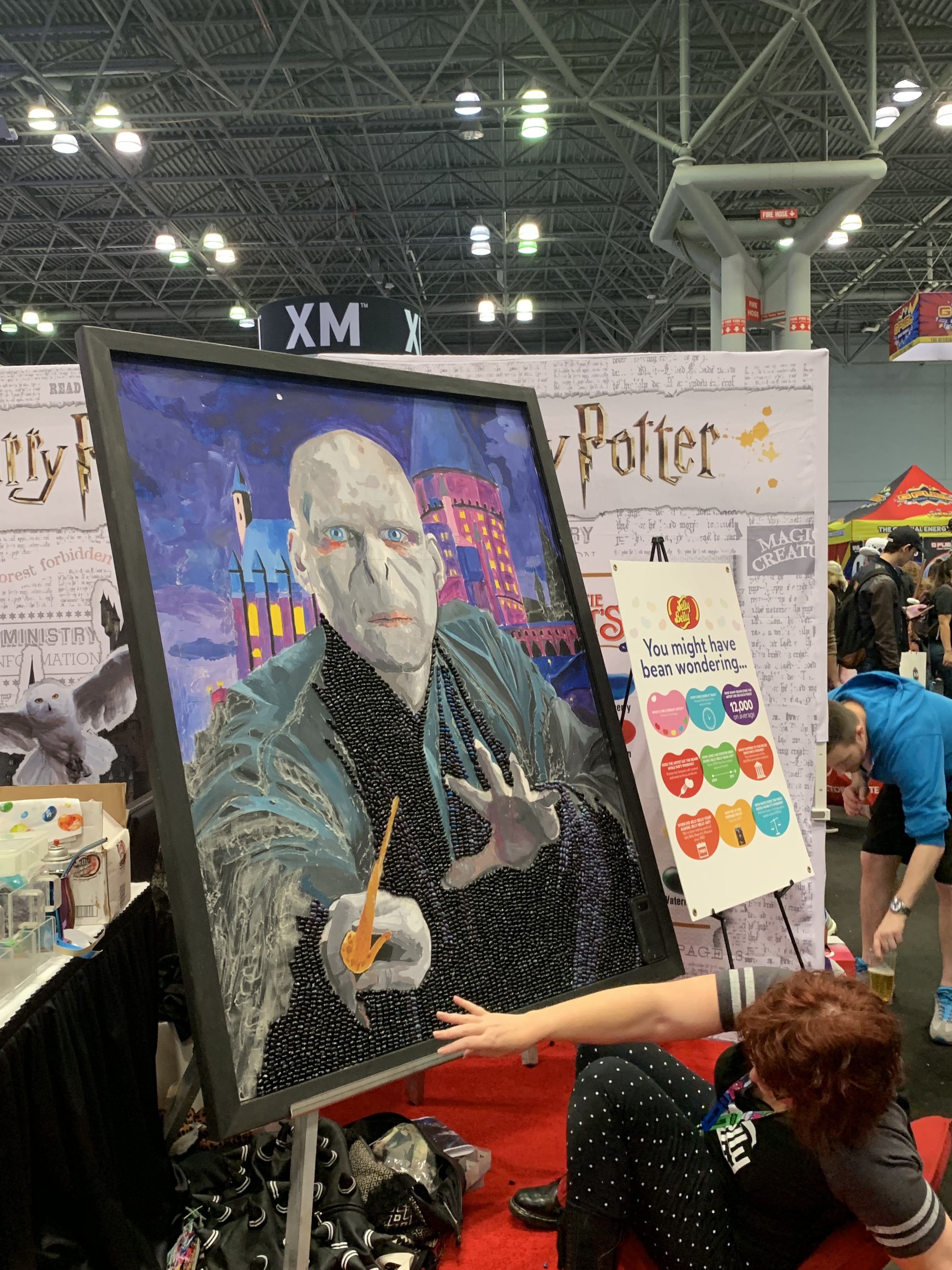 Check out Cummings’ next “Potter”-themed portrait: Voldemort is a work in progress.