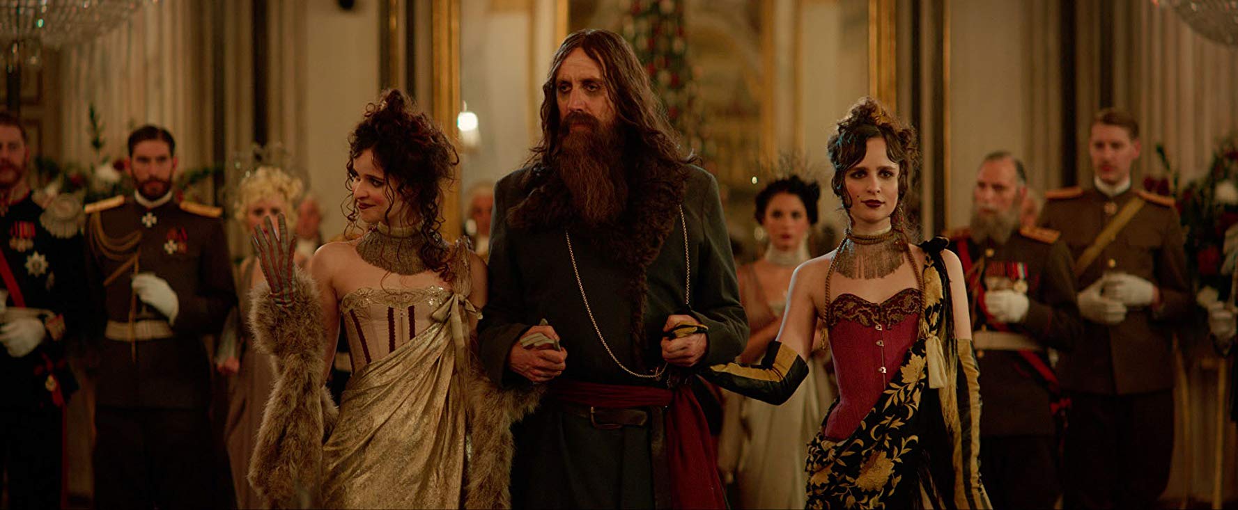 Rhys Ifans is seen as Rasputin in a still image from “The King’s Man”.