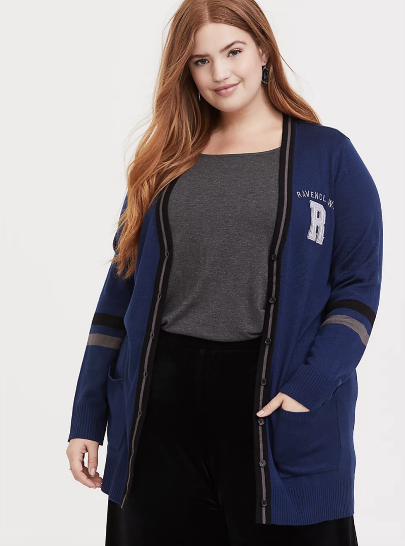 Show off your Ravenclaw wit with this varsity cardigan.