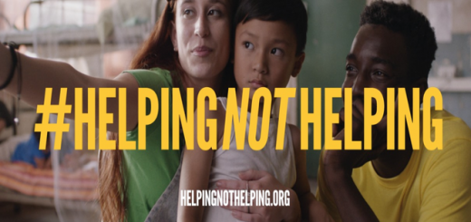 #HelpingNotHelping campaign image from Lumos