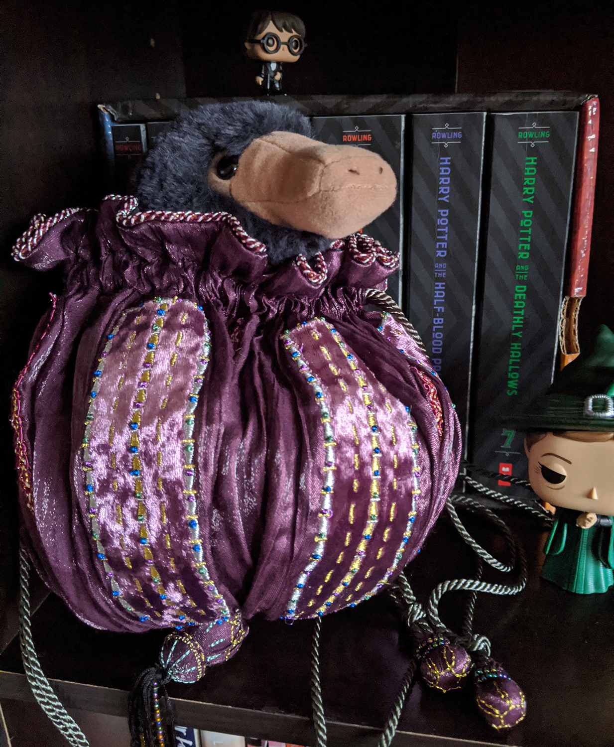 Hermione’s bag with Niffler inside