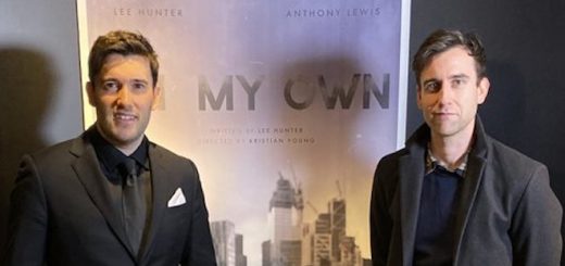 Matthew Lewis is pictured at the premiere of "On My Own."