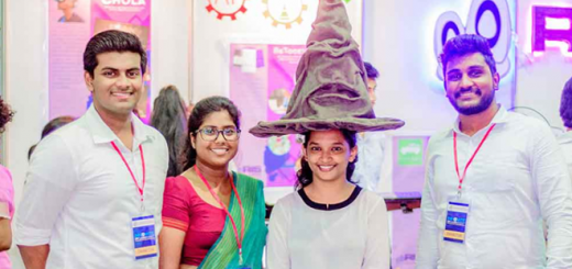 Adhisha Gammanpila, Tehani Wanniarachchi, , Viraji Amarajeewa, and Asela Wijesinghe are pictured with their Sorting Hat.