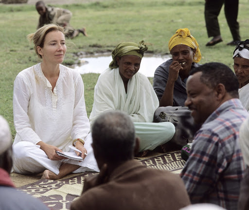 Emma Thompson in Ethiopia for ActionAid in 2004.