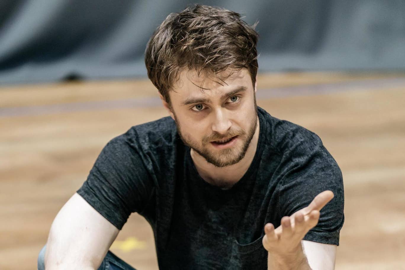 Daniel Radcliffe participates in a rehearsal for his upcoming production of "Endgame".