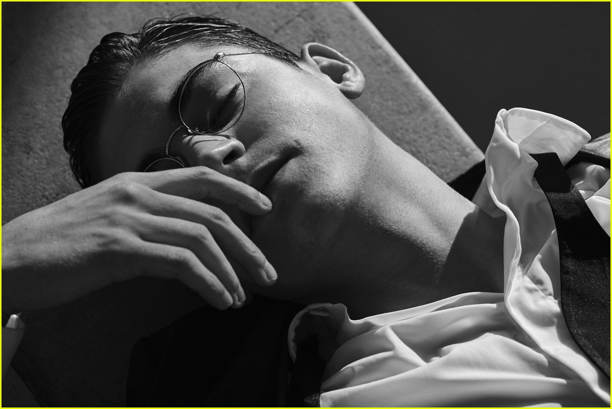 Hero Fiennes-Tiffin sleeps in his glasses, which is a big no-no unless they’re Oliver Peoples eyewear and make you look good even while asleep.
