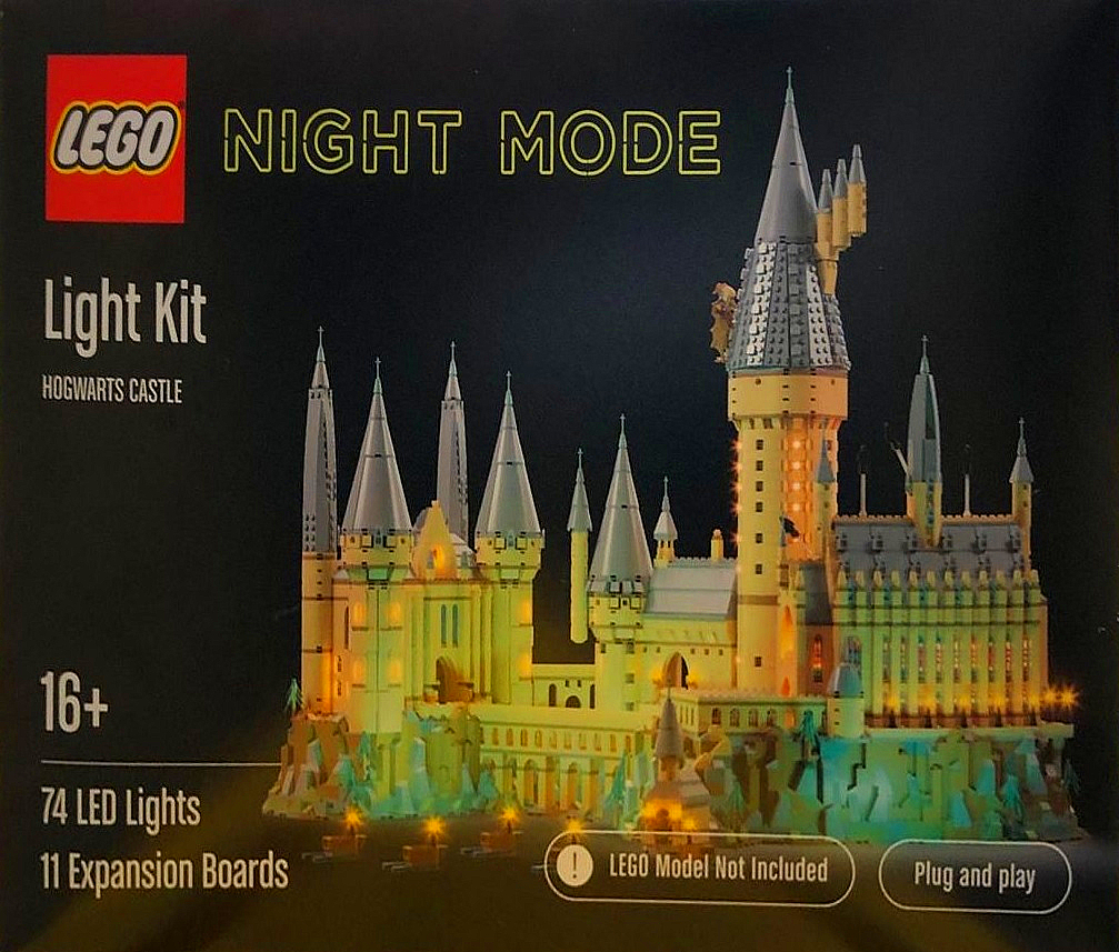 Pictured is a concept box for LEGO Night Mode: Hogwarts Castle.