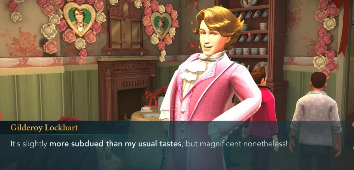 Gilderoy Lockhart is the picture of subtlety in "Harry Potter: Hogwarts Mystery".