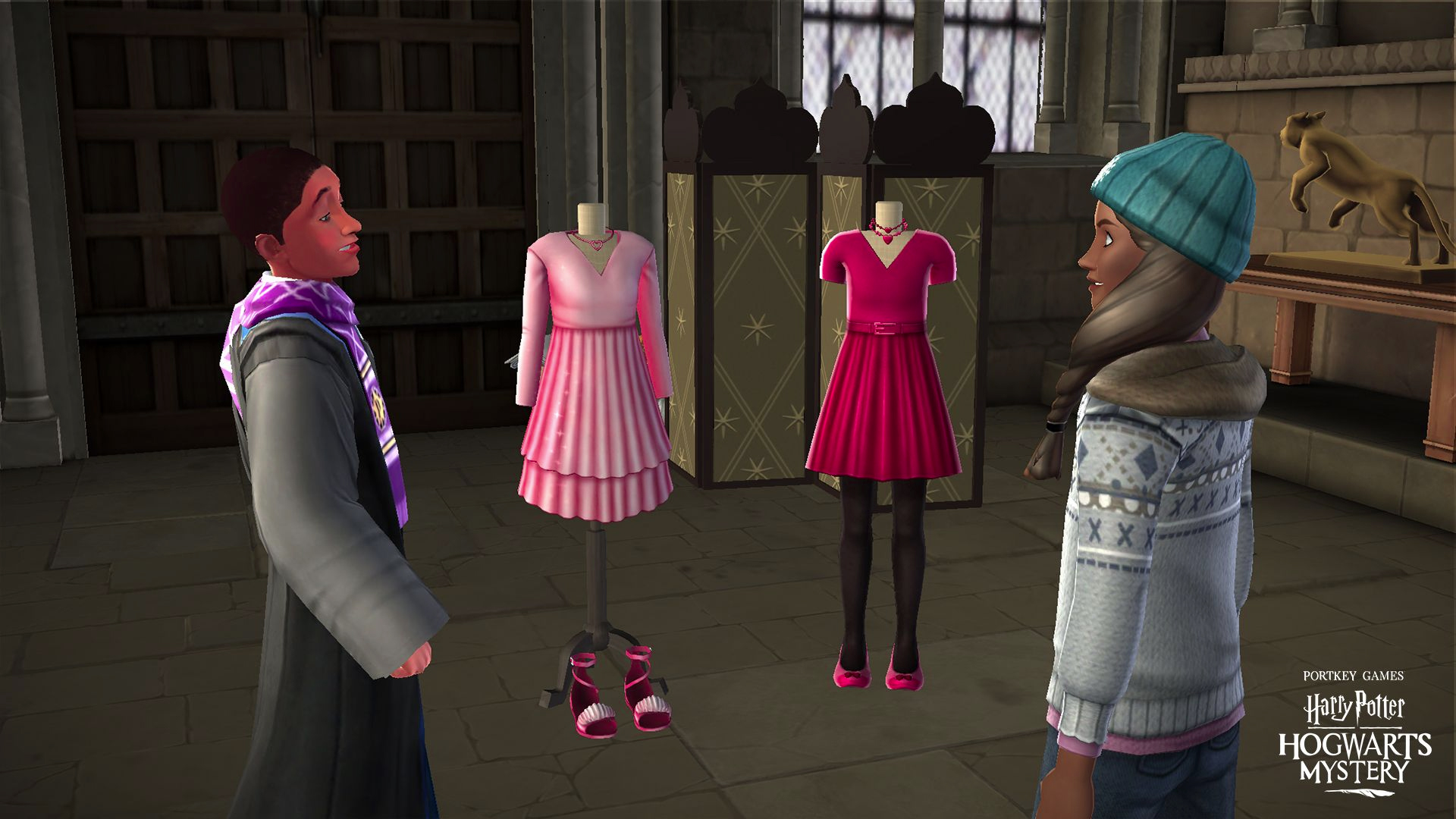 Andre Egwu has a few dresses for you to choose from in "Harry Potter: Hogwarts Mystery".