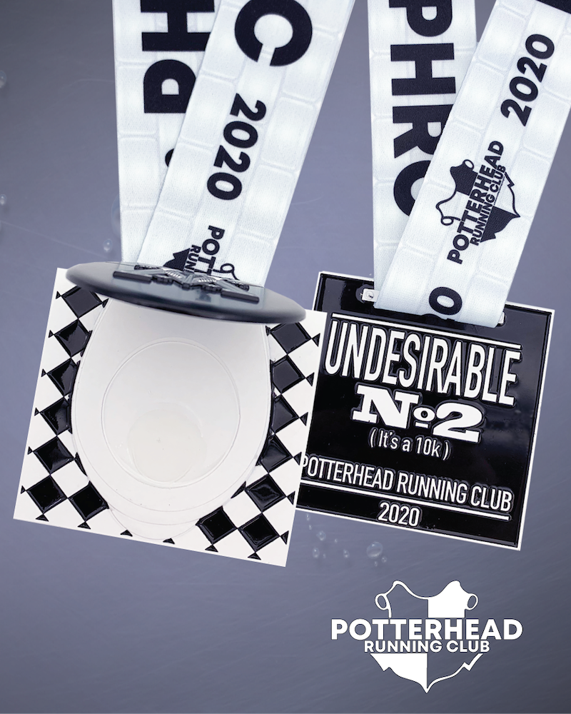 Medal for Potterhead Running Club's second event of 2020.