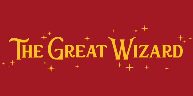 The logo for the merchandise store the Great Wizard, located in Edinburgh, Scotland.