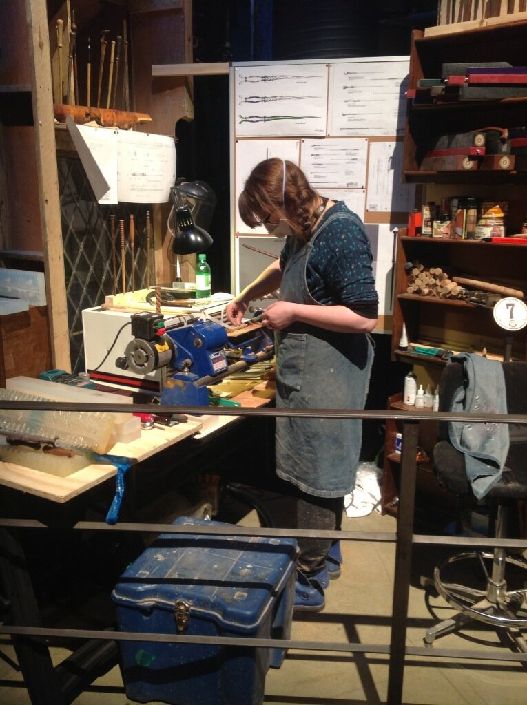 Wand-making at WB Studio Tour during Wand Week, 2013