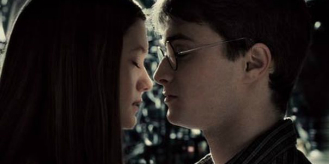 Harry and Ginny about to kiss