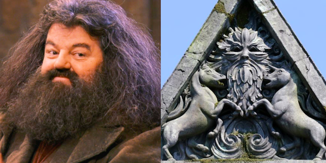 Hagrid and Green Man image from Hagrid's Magical Creatures Motorbike Adventure