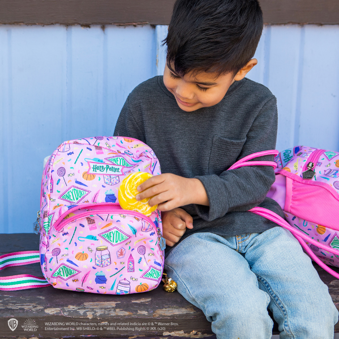 The adorable mini-backpack is perfect for stashing candy.
