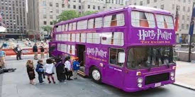 This is an image of the Knight Bus for the Deathly Hallows Promotional Tour.