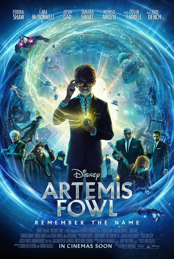 Colin Farrell is seen on the movie poster for "Artemis Fowl".