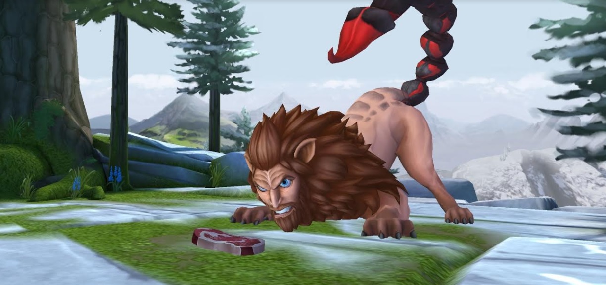 The Manticore in "Harry Potter: Hogwarts Mystery" is seriously ugly.