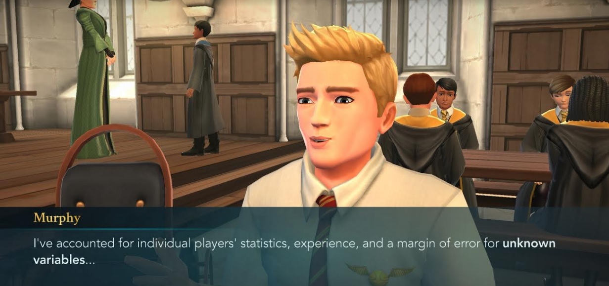 Murphy McNully is still talking in "Harry Potter: Hogwarts Mystery".