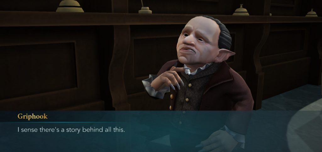 Griphook recognizes there's more to every story in "Hogwarts Mystery".