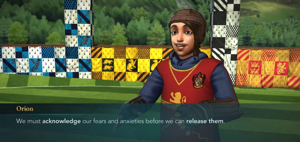 Orion Amari offers up philosophical advice in "Hogwarts Mystery".