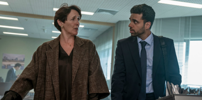 Fiona Shaw in character on "Killing Eve"