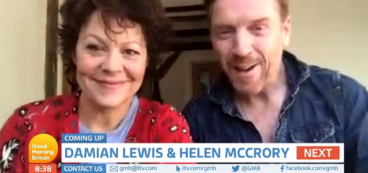 Married actors Helen McCrory (Narcissa Malfoy) and Damian Lewis appear on Good Morning Britain while quarantined.