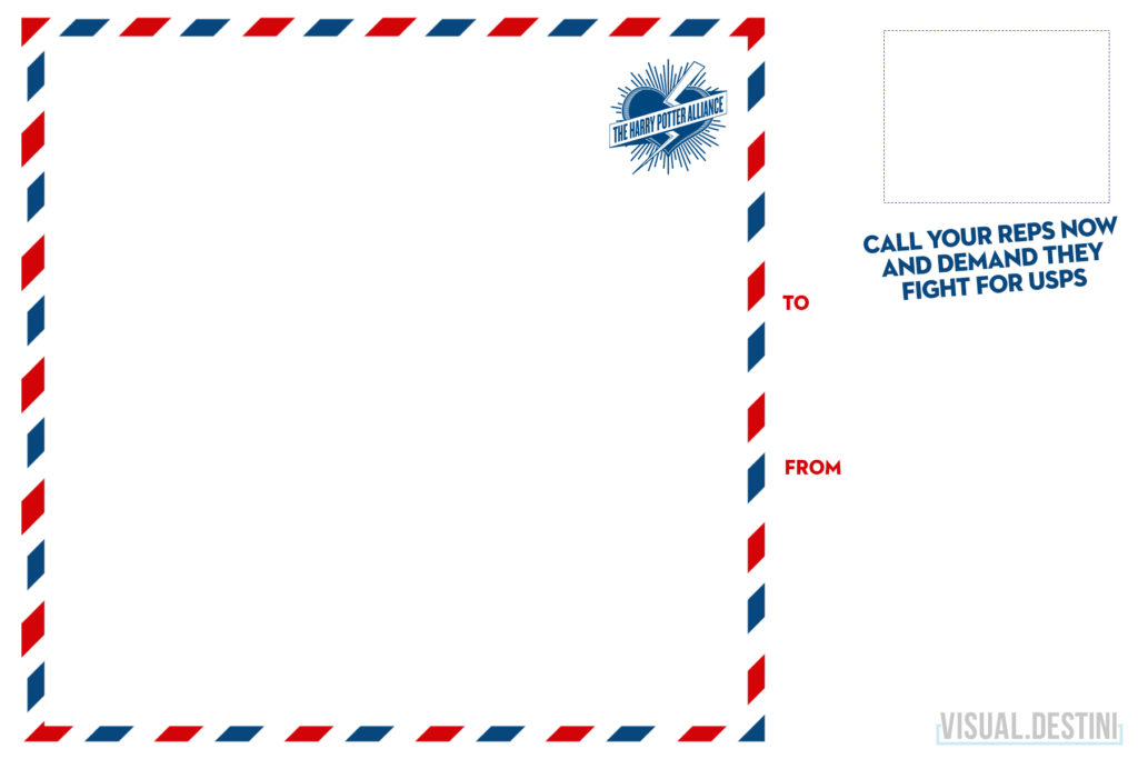 This is a postcard for HPA's USPS campaign.