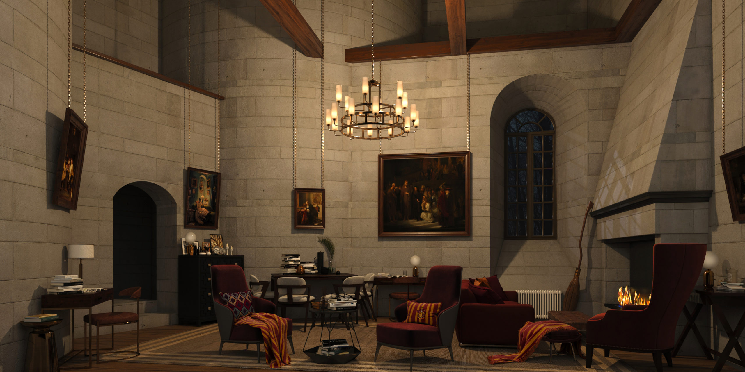 The Gryffindor Common Room Gets A Modern Redesign LaptrinhX News