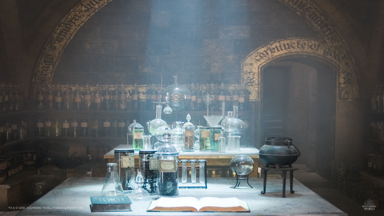Potions galore in the Potions class background