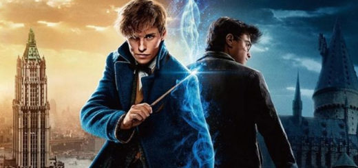 Newt Scamander and Harry Potter representing each film franchise