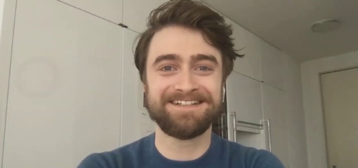 Daniel Radcliffe busy doing a video call.