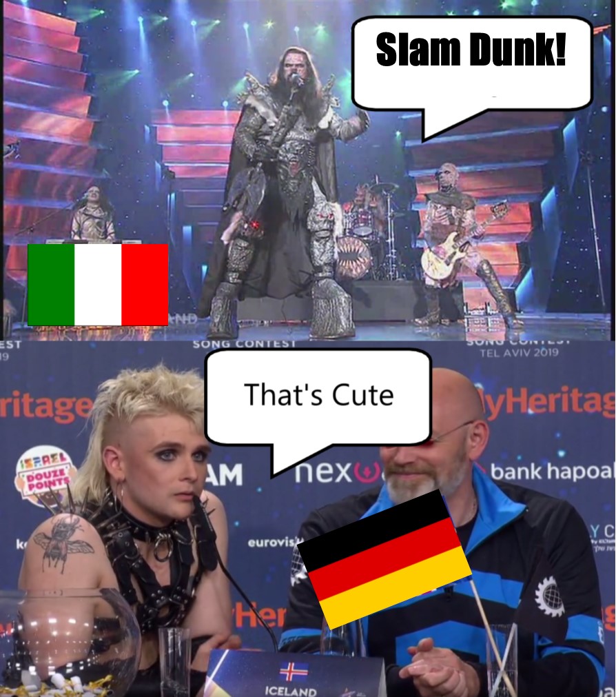 The German rock song went after the Italy rock song,