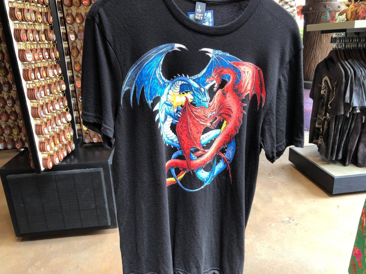 The Dueling Dragons T-shirt features the same artwork as the hoodie but is priced much lower at $26.95.