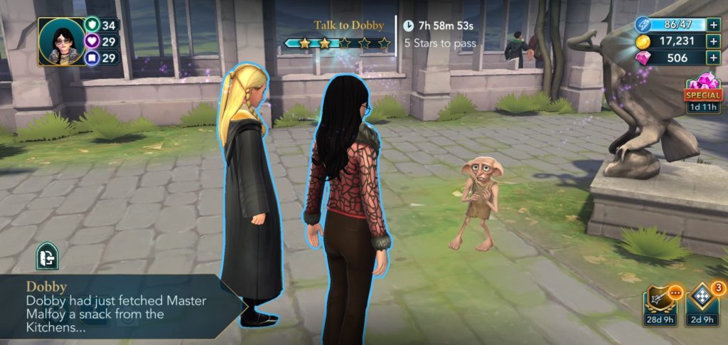 Dobby says he was getting Lucius Malfoy a snack, and we suddenly have to think of Lucius Malfoy snacking.