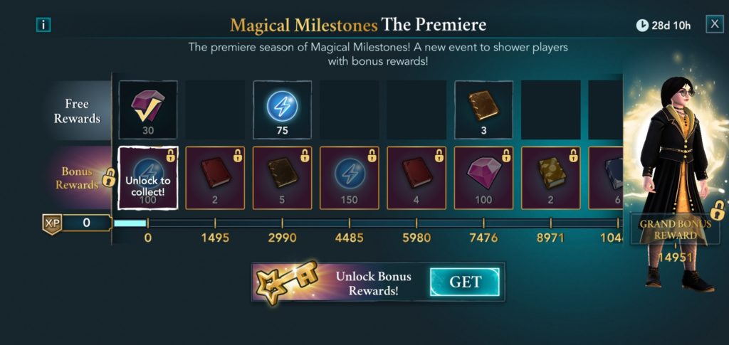 "Hogwarts Mystery" has added a new Magical Milestones season pass feature.