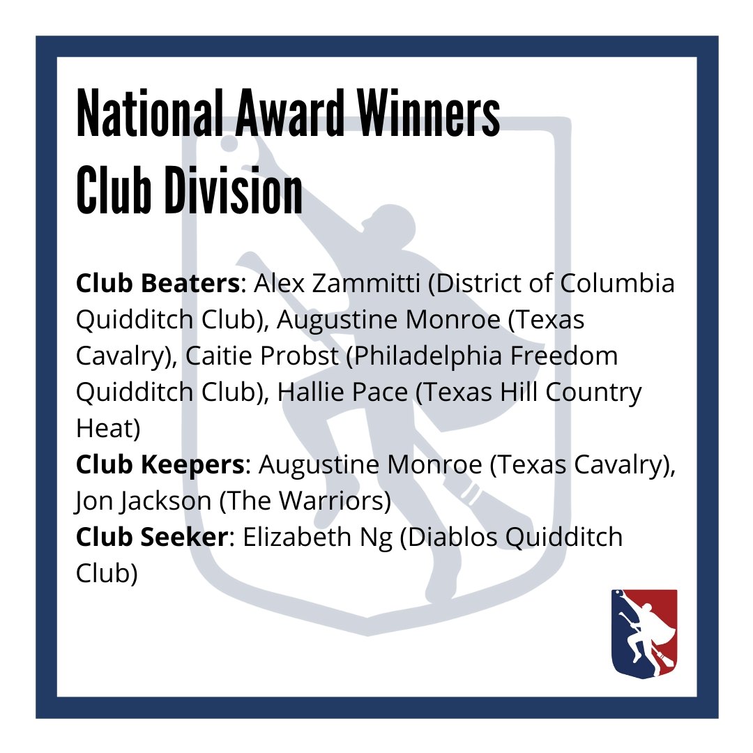 National Award Winners Club Division: Beaters, Keepers, and Seeker