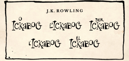 The translated title of "The Ickabog" is displayed in French, Italian, German, Spanish, and Brazilian Portuguese.