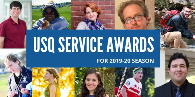 The 2019-2020 USQ Service Awards awardees are pictured.