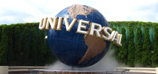 The Universal globe outside of Universal Studios Japan.