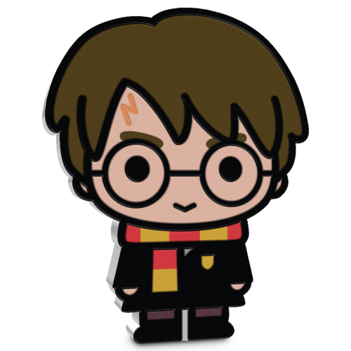 An image of New Zealand Mint's first "Harry Potter" chibi coin.